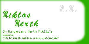 miklos merth business card